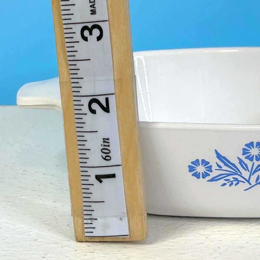 Vintage Corning (P-41-B) 1 3/4 Cup Blue Cornflower Casserole Dish Lot‎ of 2